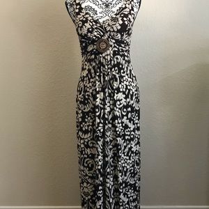 White Designed Maxi Dress
